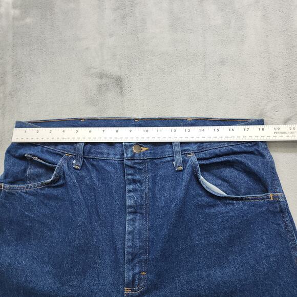 Rustler Jeans Mens 38X34 Blue Regular Fit Straight Leg Heavyweight Denim 87631PW - Picture 6 of 10